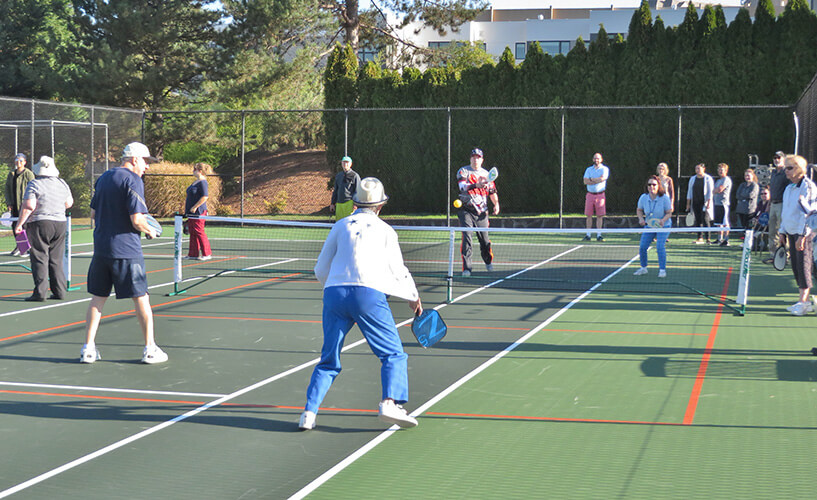 A pickle ball tournament