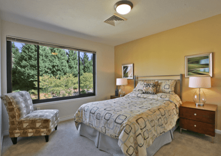 Bedroom in a Plaza apartment