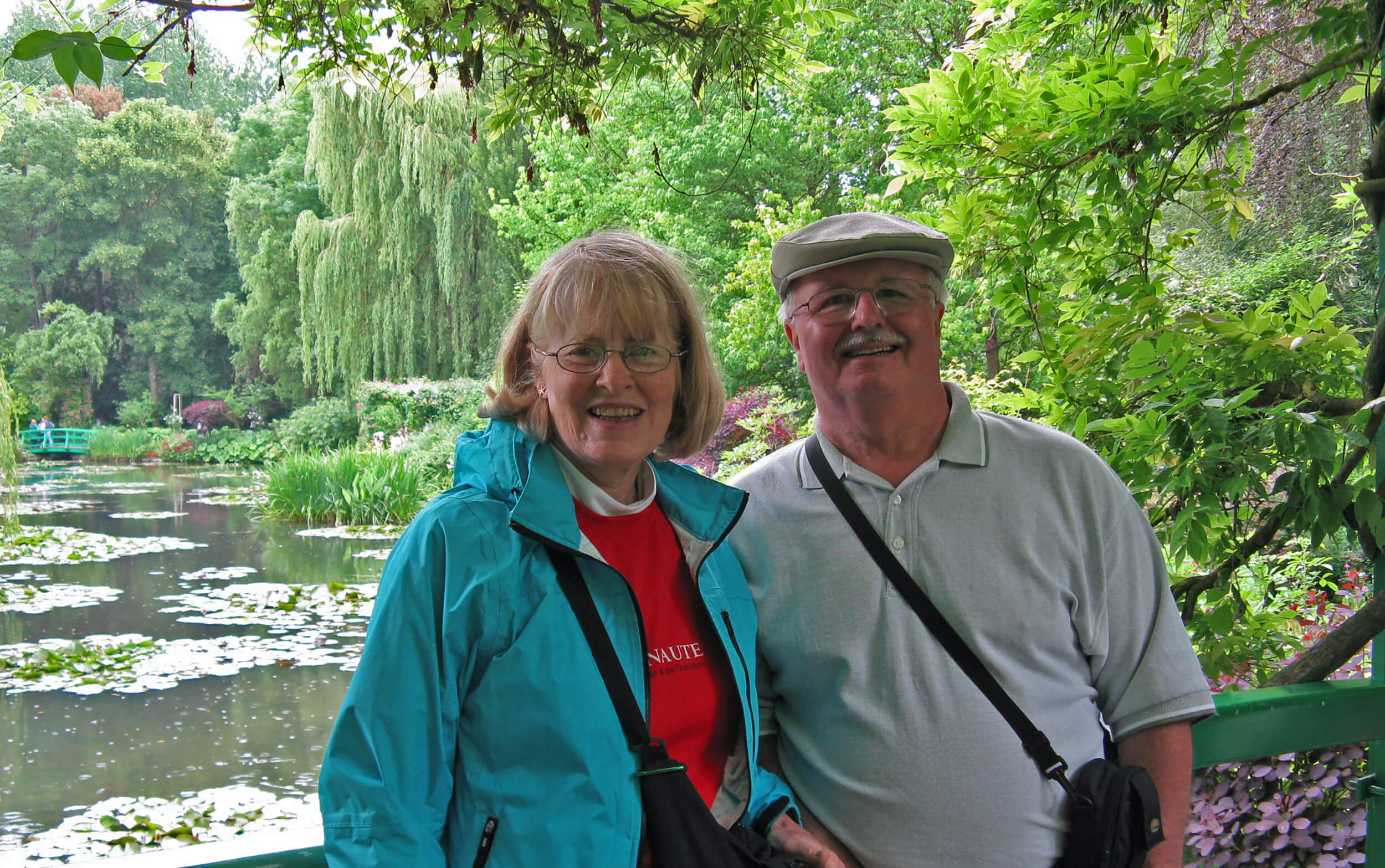 A Willamette View couple traveling in Giverny, France